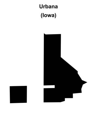 Urbana (Iowa) boş ana hat haritası
