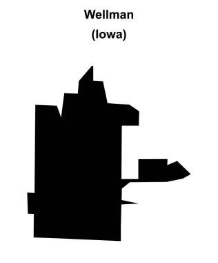 Wellman (Iowa) boş ana hat haritası