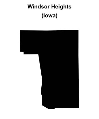 Windsor Tepeleri (Iowa) boş ana hat haritası