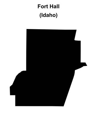 Fort Hall (Idaho) boş ana hat haritası