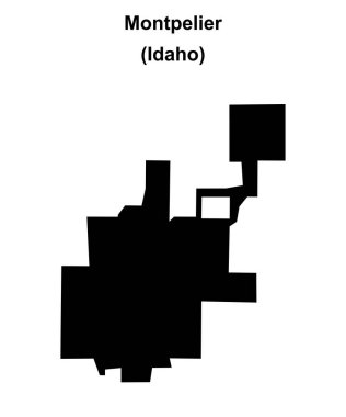 Montpelier (Idaho) boş ana hat haritası