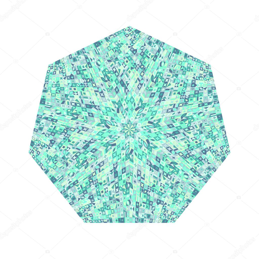 Abstract isolated tiled mosaic heptagon logo template