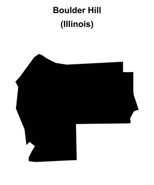Boulder Hill (Illinois) boş ana hat haritası