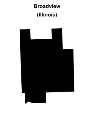 Broadview (Illinois) boş ana hat haritası