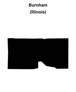 Burnham (Illinois) boş ana hat haritası