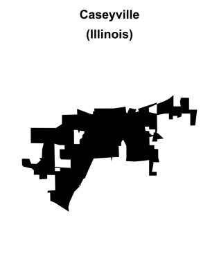 Caseyville (Illinois) boş ana hat haritası