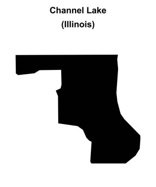 Channel Lake (Illinois) boş ana hat haritası