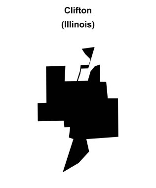 Clifton (Illinois) boş ana hat haritası