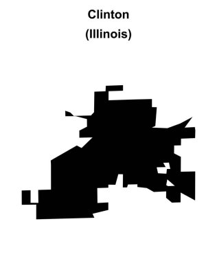 Clinton (Illinois) boş ana hat haritası