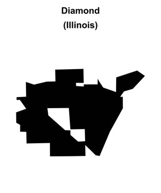 Elmas (Illinois) boş ana hat haritası