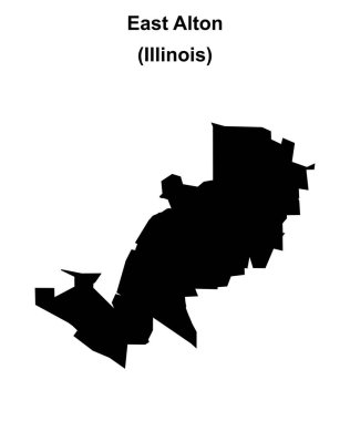 Doğu Alton (Illinois) boş ana hat haritası