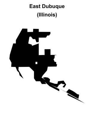 Doğu Dubuque (Illinois) boş ana hat haritası