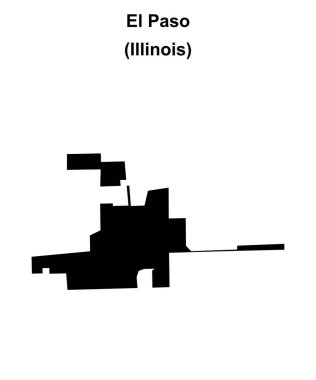 El Paso (Illinois) boş ana hat haritası