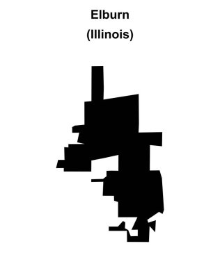 Elburn (Illinois) boş ana hat haritası