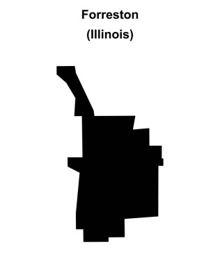 Forreston (Illinois) boş ana hat haritası