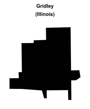 Gridley (Illinois) boş ana hat haritası