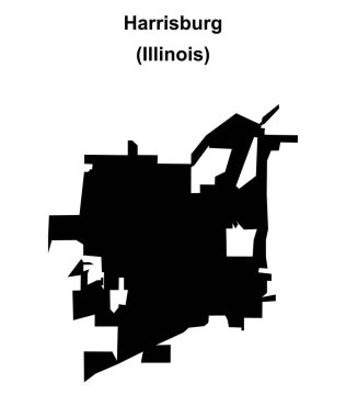 Harrisburg (Illinois) boş ana hat haritası