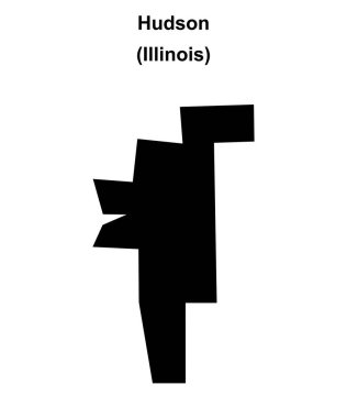 Hudson (Illinois) boş ana hat haritası