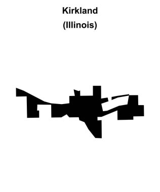 Kirkland (Illinois) boş ana hat haritası