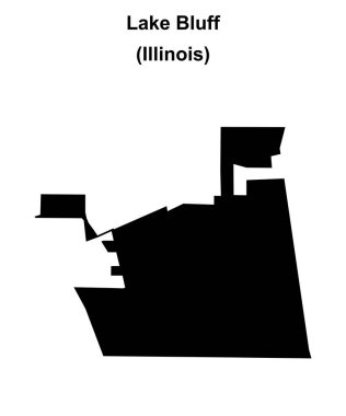 Bluff Gölü (Illinois) boş ana hat haritası