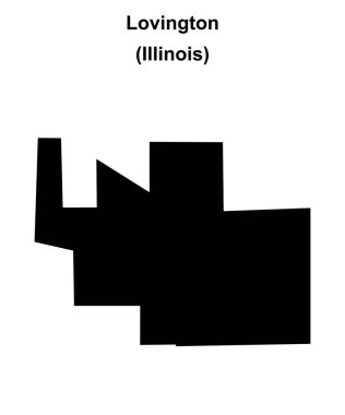 Lovington (Illinois) boş ana hat haritası