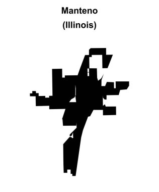 Manteno (Illinois) boş ana hat haritası