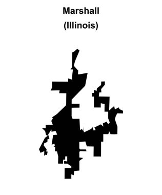 Marshall (Illinois) boş ana hat haritası