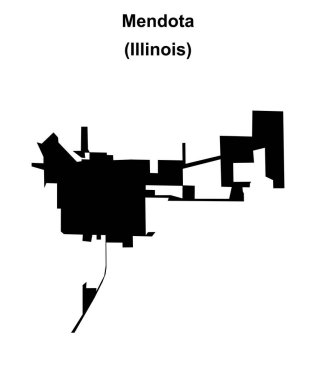 Mendota (Illinois) boş ana hat haritası