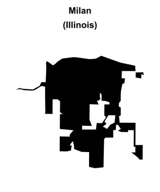 Milan (Illinois) boş ana hat haritası