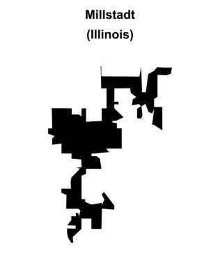Millstadt (Illinois) boş ana hat haritası