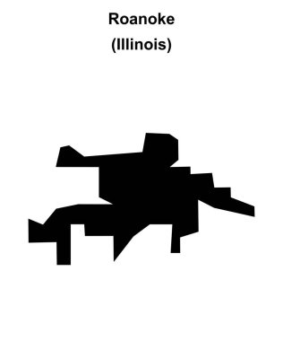 Roanoke (Illinois) boş ana hat haritası