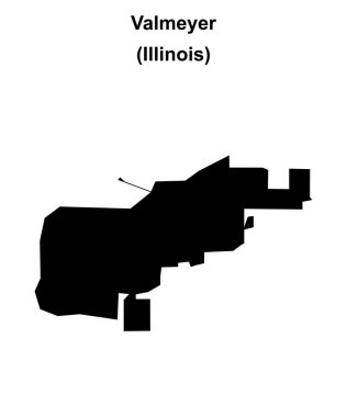 Valmeyer (Illinois) boş ana hat haritası