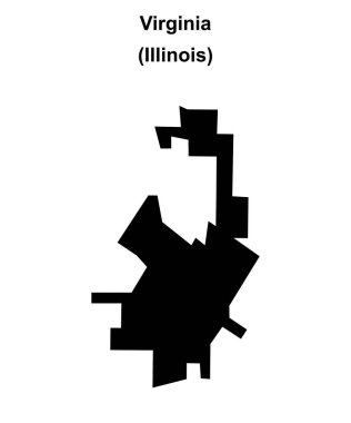 Virginia (Illinois) boş ana hat haritası