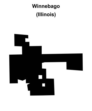 Winnebago (Illinois) boş ana hat haritası