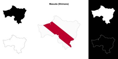 Masuda (Shimane) ana hat haritası seti