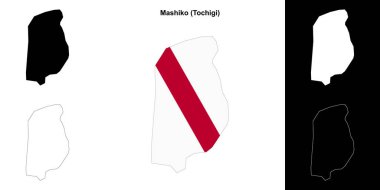 Mashiko (Tochigi) ana hat haritası seti
