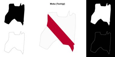 Moka (Tochigi) ana hat haritası seti