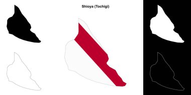 Shioya (Tochigi) ana hat haritası seti