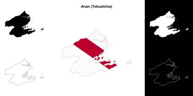 Anan (Tokushima) ana hat haritası seti