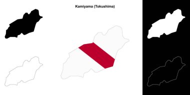 Kamiyama (Tokushima) ana hat haritası seti
