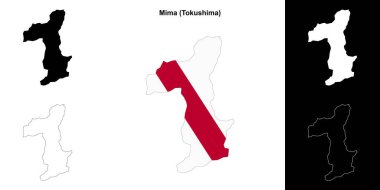 Mima (Tokushima) ana hat haritası seti