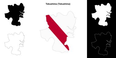 Tokushima (Tokushima) ana hat haritası seti
