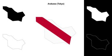 Arakawa (Tokyo) ana hat haritası seti