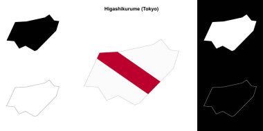 Higashikurume (Tokyo) ana hat haritası seti
