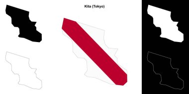 Kita (Tokyo) ana hat haritası seti