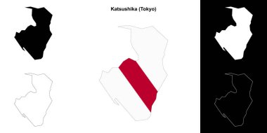 Katsushika (Tokyo) ana hat haritası seti