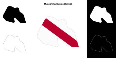 Musashimurayama (Tokyo) ana hat haritası seti