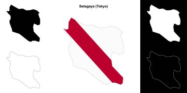 Setagaya (Tokyo) ana hat haritası seti