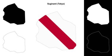 Suginami (Tokyo) ana hat haritası seti