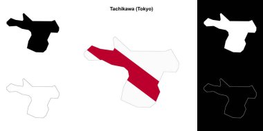 Tachikawa (Tokyo) ana hat haritası seti